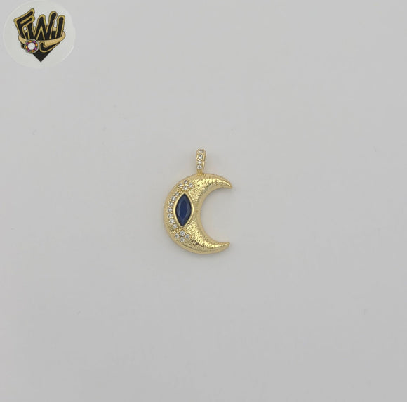 (1-2147) Gold Laminate - Zircon Moon Pendants - BGO