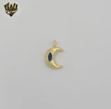 (1-2147) Gold Laminate - Zircon Moon Pendants - BGO
