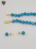 (MSET-22) Gold Laminate - 8mm Mallorca Pearls Set - BGF