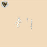 (2-3136) 925 Sterling Silver - Irregular Free Form Stud Earrings.