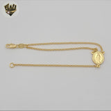 (1-0836) Gold Laminate - 1.5mm Miraculous Virgin Bracelet - 7.5" - BGF