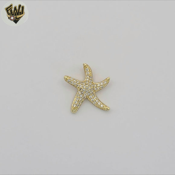 (1-2330-3) Gold Laminate - Sea Star Pendant - BGO
