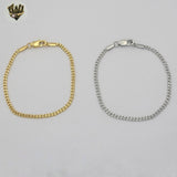 (4-4253) Stainless Steel - 2.8mm Curb Link Bracelet