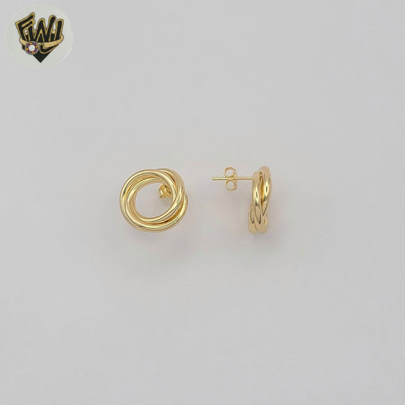 (1-1223-3) Gold Laminate - Knot Stud Earrings - BGF