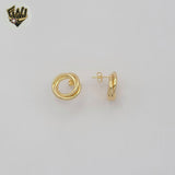 (1-1223-3) Gold Laminate - Knot Stud Earrings - BGF