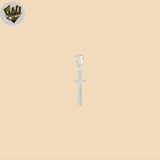 (2-1150) 925 Sterling Silver - Small Zircon Cross Pendant.