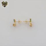 (1-1197-9) Gold Laminate - Cherry Studs Earrings - BGO