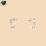 (2-3169-1) 925 Sterling Silver - Zircon Stud Earrings.