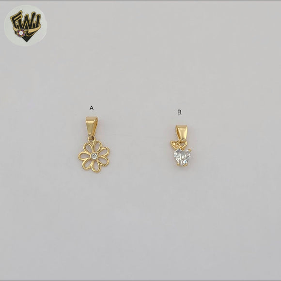 (1-2172) Gold Laminate -  Small Zircon Pendants - BGF