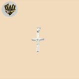 (2-1050) 925 Sterling Silver - Cross Pendant.
