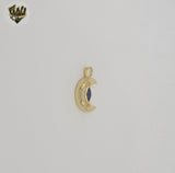 (1-2147) Gold Laminate - Zircon Moon Pendants - BGO