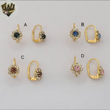 (1-1165) Gold Laminate - Flower Earrings - BGO