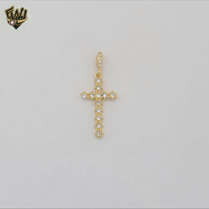 (1-2371-1) Gold Laminate- Zircon Cross Pendant - BGF