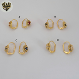 (1-1165-2) Gold Laminate - Zircon Earrings - BGO