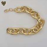 (1-0508) Gold Laminate - 15.5mm Chunky Link Bracelet - 7.5" - BGF