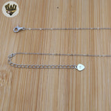 (2-66004) 925 Sterling Silver - Cross Lariat Necklace.