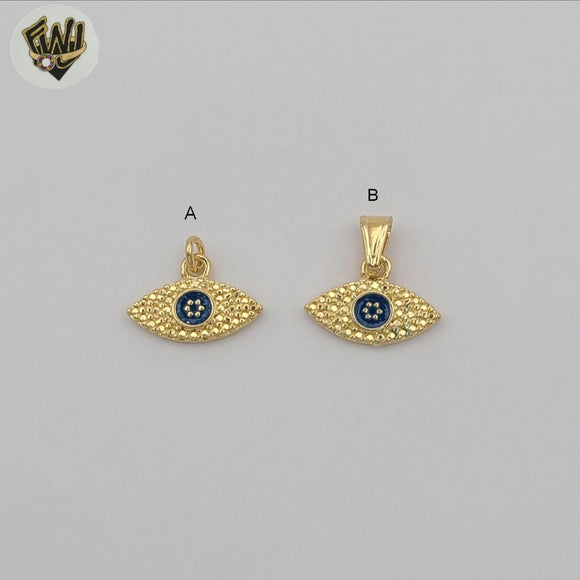 (1-2233-2) Gold Laminate Evil Eye Pendants - BGF