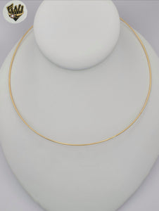 (1-6292) Gold Laminate - Rigid Necklace - BGO