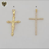 (1-2255) Gold Laminate Cross Pendants - BGF