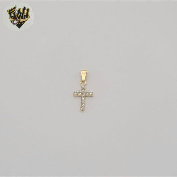 (1-2196-2) Gold Laminate Pendants -Zircon Cross- BGF