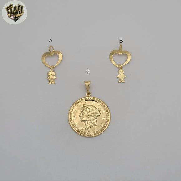 (1-2198-4) Gold Laminate Pendants - BGF