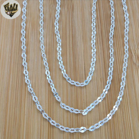 (2-2807) 925 Sterling Silver - 3mm Alternative Link Chain.