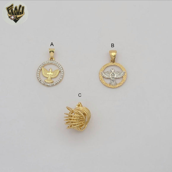 (1-2208) Gold Laminate Pendants - BGF