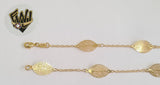 (1-0625) Gold Laminate Bracelet- 2mm Rolo Link Bracelet -7''-BGO - Fantasy World Jewelry