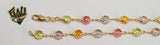 (1-0639) Gold Laminate Bracelet-8mm Alternative Link Bracelet-7.5''-BGF - Fantasy World Jewelry