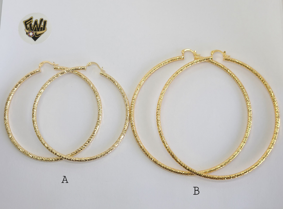 (1-2896) Gold Laminate Hoops - BGO - Fantasy World Jewelry