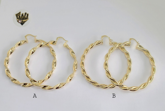 (1-2758-1) Gold Laminate Hoops - BGO - Fantasy World Jewelry