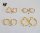 (1-2651-1) Gold Laminate Hoops - BGO - Fantasy World Jewelry