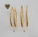 (1-2830) Gold Laminate - Plain Hoops - BGO - Fantasy World Jewelry