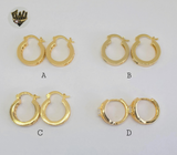(1-2656) Gold Laminate Hoops - BGO - Fantasy World Jewelry