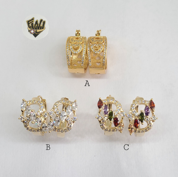 (1-2963) Gold Laminate Hoops - BGO - Fantasy World Jewelry