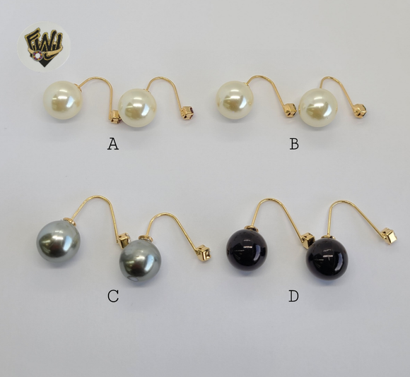 (1-1014-1) Gold Laminate - Double Earrings - BGO - Fantasy World Jewelry