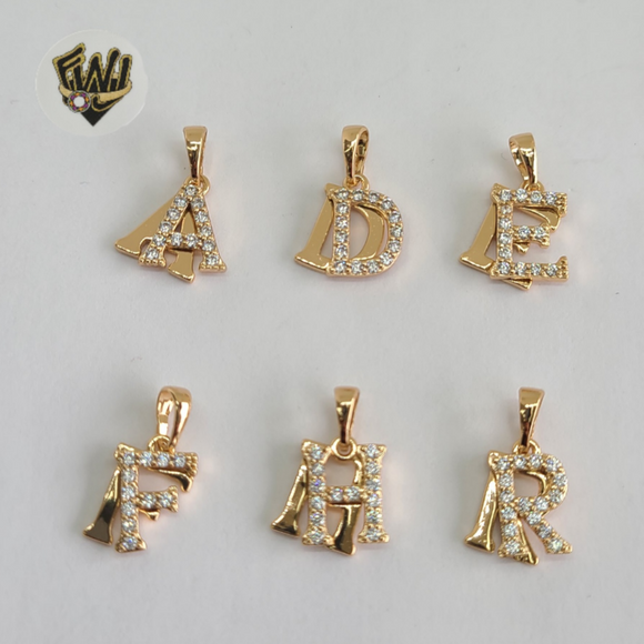 (1-2458) Gold Laminate - Letter Pendants - BGO - Fantasy World Jewelry