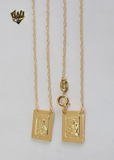 (1-3304) Gold Laminate - 11.5mm Scapulars Necklace - 20''- BGF - Fantasy World Jewelry