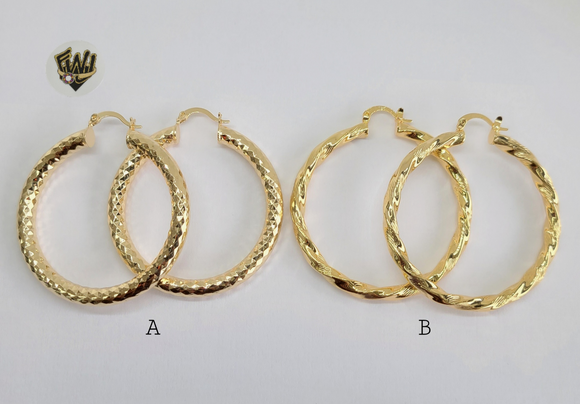 (1-2747) Gold Laminate Hoops - BGO - Fantasy World Jewelry
