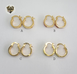 (1-2642-C) Gold Laminate Hoops - BGO - Fantasy World Jewelry