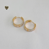 (1-2502-A) Gold Laminate - Two Tones Hoops - BGO - Fantasy World Jewelry