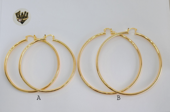(1-2851) Gold Laminate - Plain Hoops - BGO - Fantasy World Jewelry