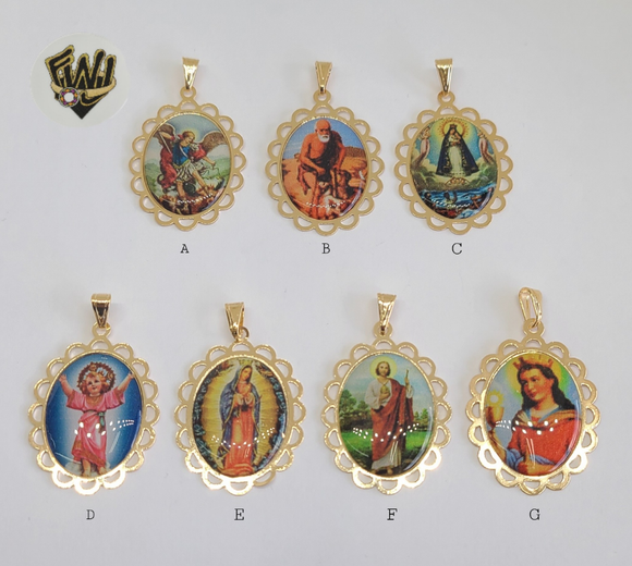 (1-2294) Gold Laminate - Medal Pendants -BGF - Fantasy World Jewelry