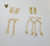(1-1106) Gold Laminate Earrings - BGO - Fantasy World Jewelry