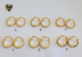 (1-2673-1-C) Gold Laminate Hoops - BGO - Fantasy World Jewelry