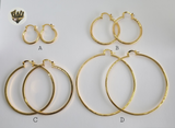 (1-2821) Gold Laminate - Plain Hoops - BGO - Fantasy World Jewelry