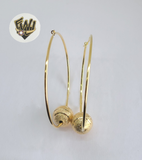 (1-2756-1) Gold Laminate - Ball Hoops - BGO - Fantasy World Jewelry