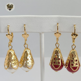 (1-1049) Gold Laminate Earrings - BGO - Fantasy World Jewelry