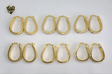 (1-2962) Gold Laminate Hoops - BGO - Fantasy World Jewelry