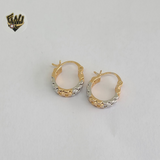 (1-2501-A) Gold Laminate - Two Tones Hoops - BGO - Fantasy World Jewelry